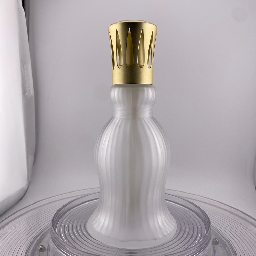 Authentic Lampe Berger « Tassle » Frosted Clear with  Brushed Gold Crown